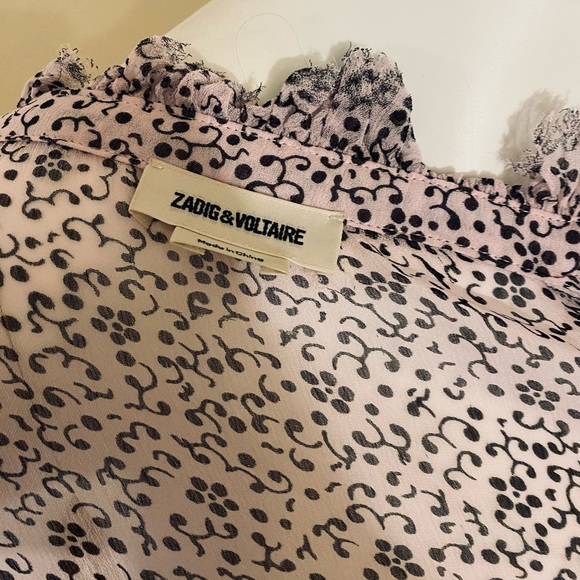 Zadig & Voltaire Tweet Goa Shirtblouse in Pink Size: S - Picture 5 of 7